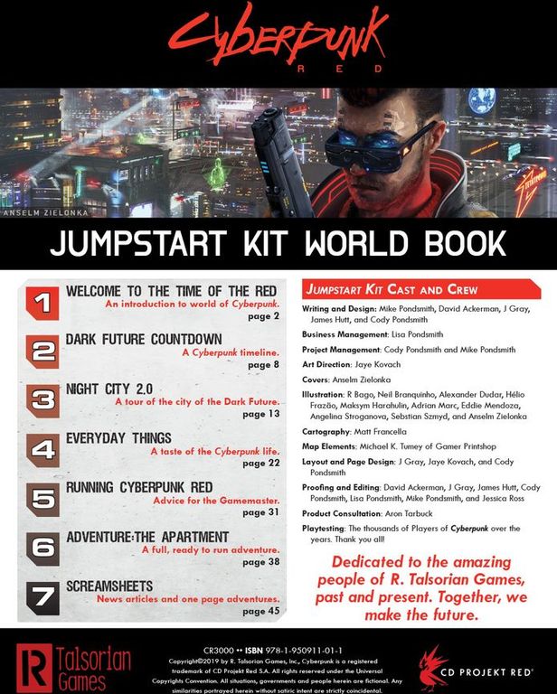 Cyberpunk Red Jumpstart Kit manual