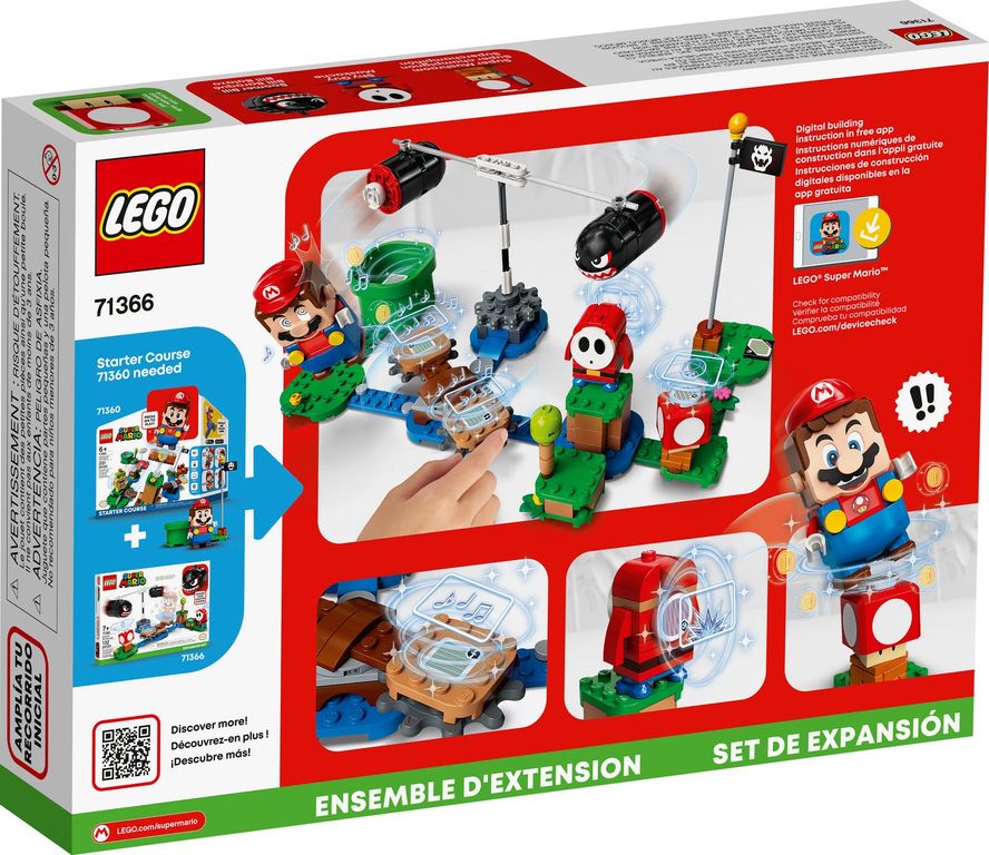 LEGO® Super Mario™ Boomer Bill Barrage Expansion Set back of the box
