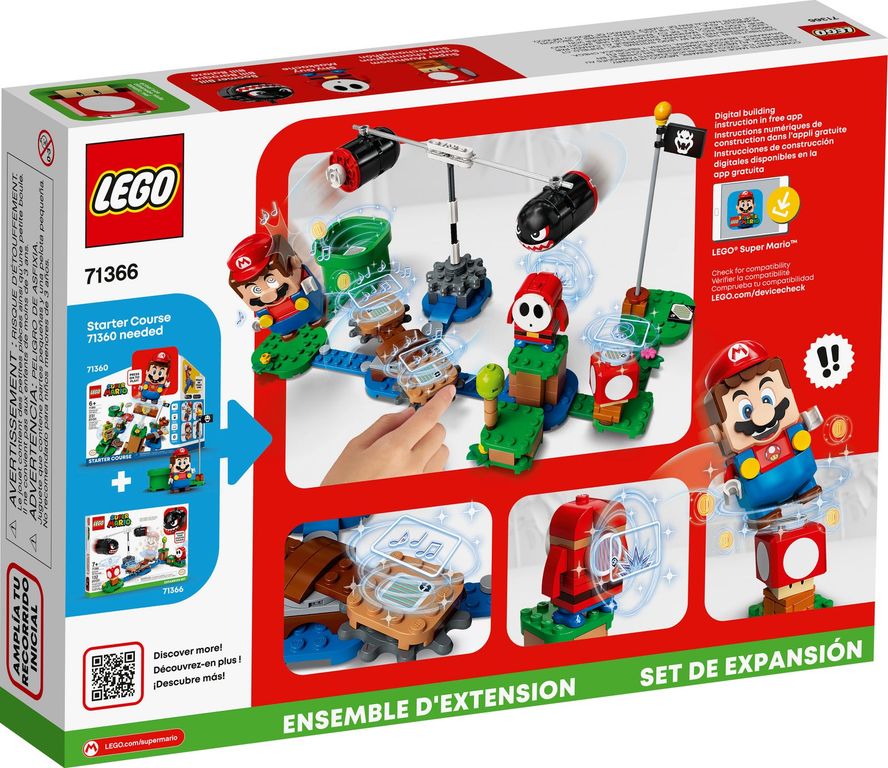 LEGO® Super Mario™ Uitbreidingsset: Boomer Bill-spervuur achterkant van de doos