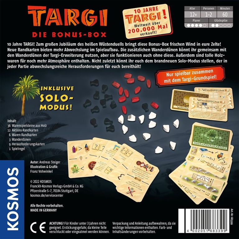 Targi Bonus-Box parte posterior de la caja