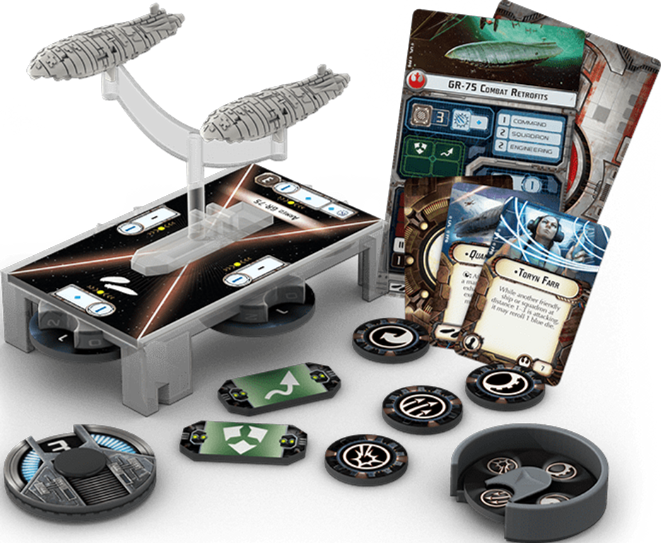 Star Wars: Armada - Rebel Transports Expansion Pack componenti