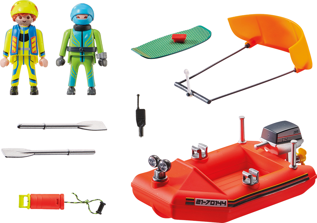 Playmobil® City Action Kitesurfer Rescue with Speedboat components