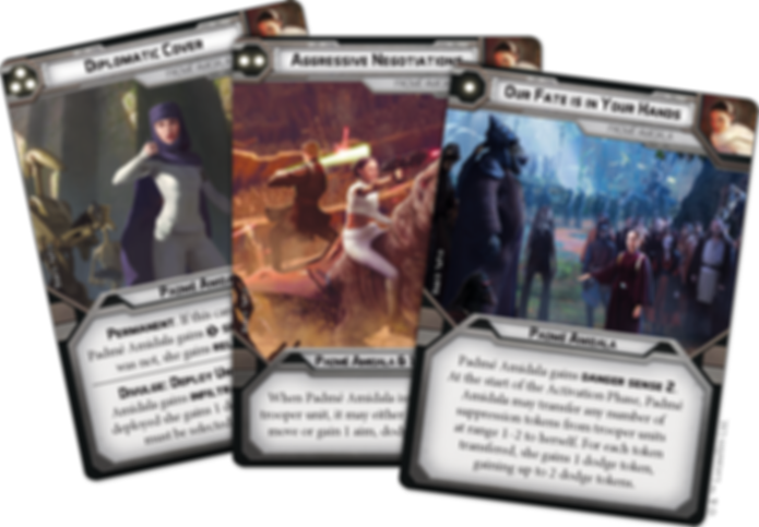 Star Wars: Legion - Padmé Amidala Operative Expansion cards