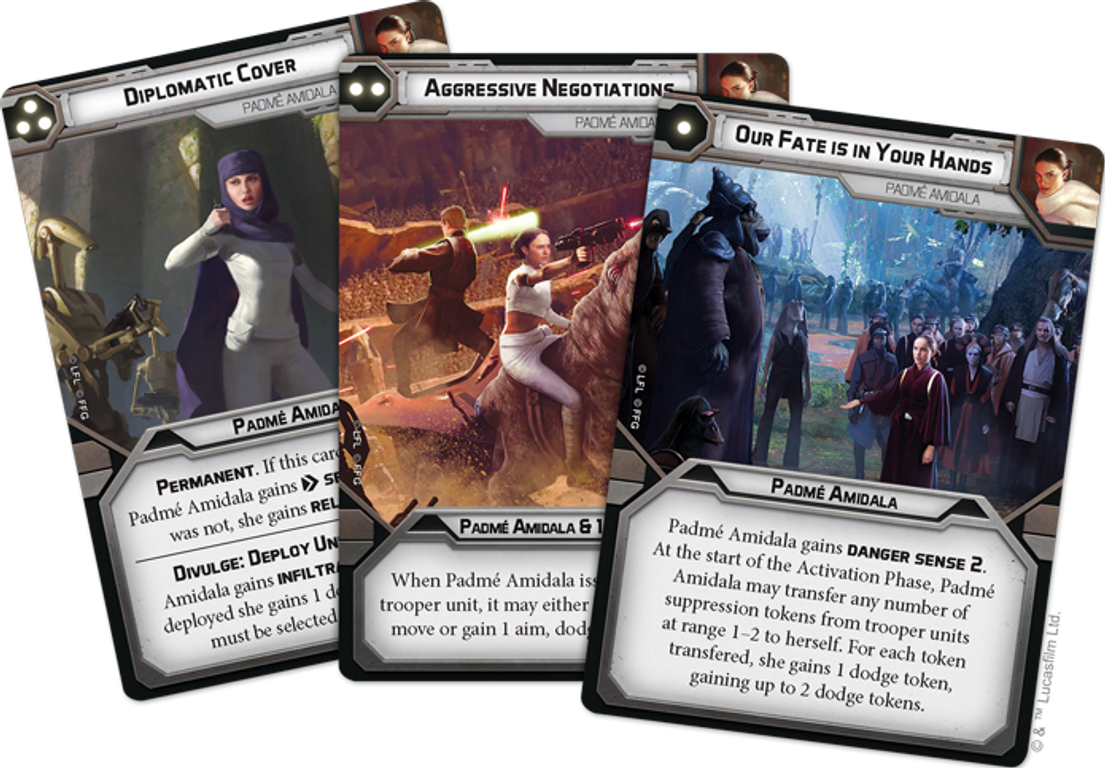 Star Wars: Legión - Padmé Amidala Expansión de agente cartas