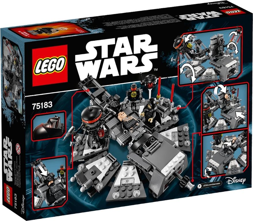 LEGO® Star Wars Darth Vader™ transformatie achterkant van de doos