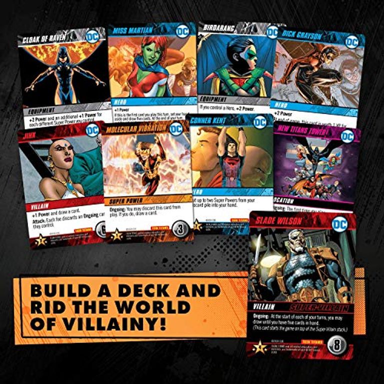 DC Comics Deck-Building Game: Teen Titans cartas