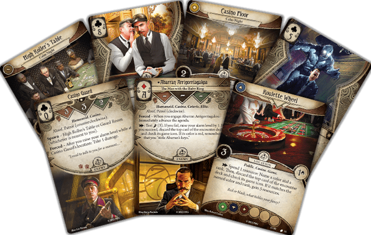 Arkham Horror: The Card Game – Fortune and Folly: Scenario Pack cards
