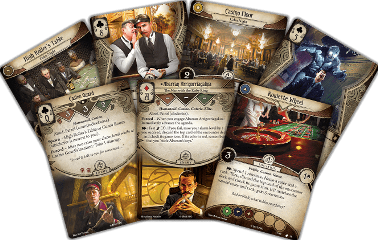 Arkham Horror: The Card Game – Fortune and Folly: Scenario Pack cartes