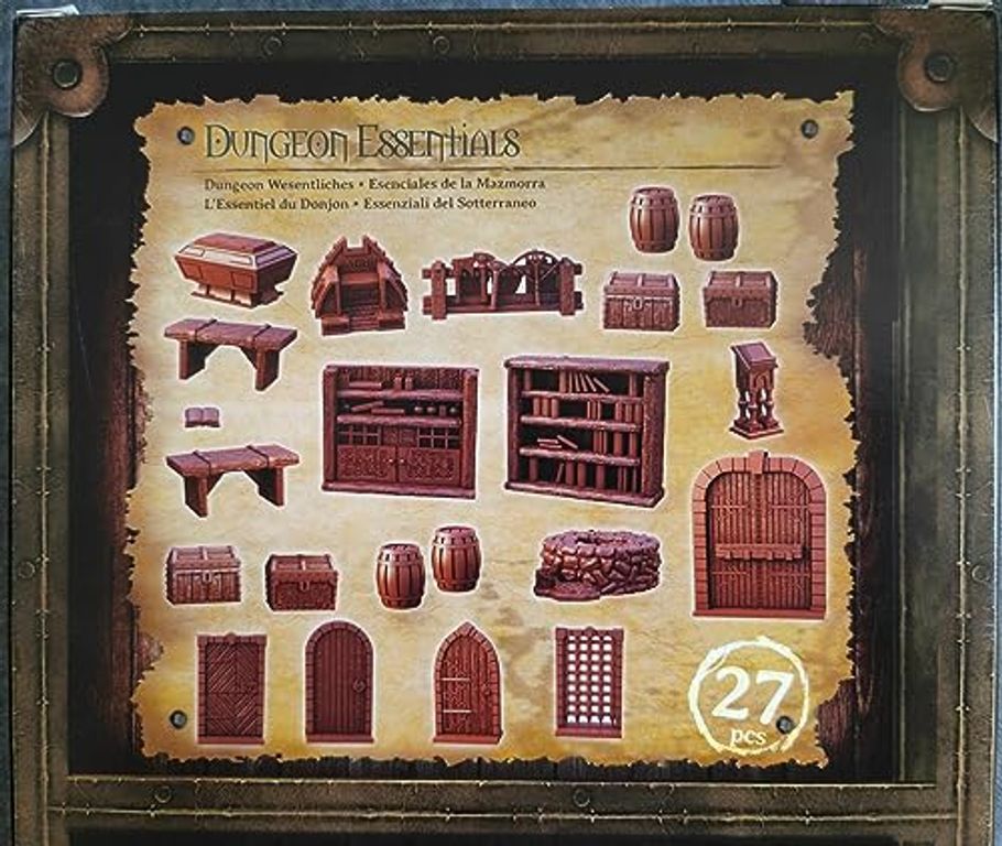 Terrain Crate: Dungeon Essentials Medium Size Set achterkant van de doos