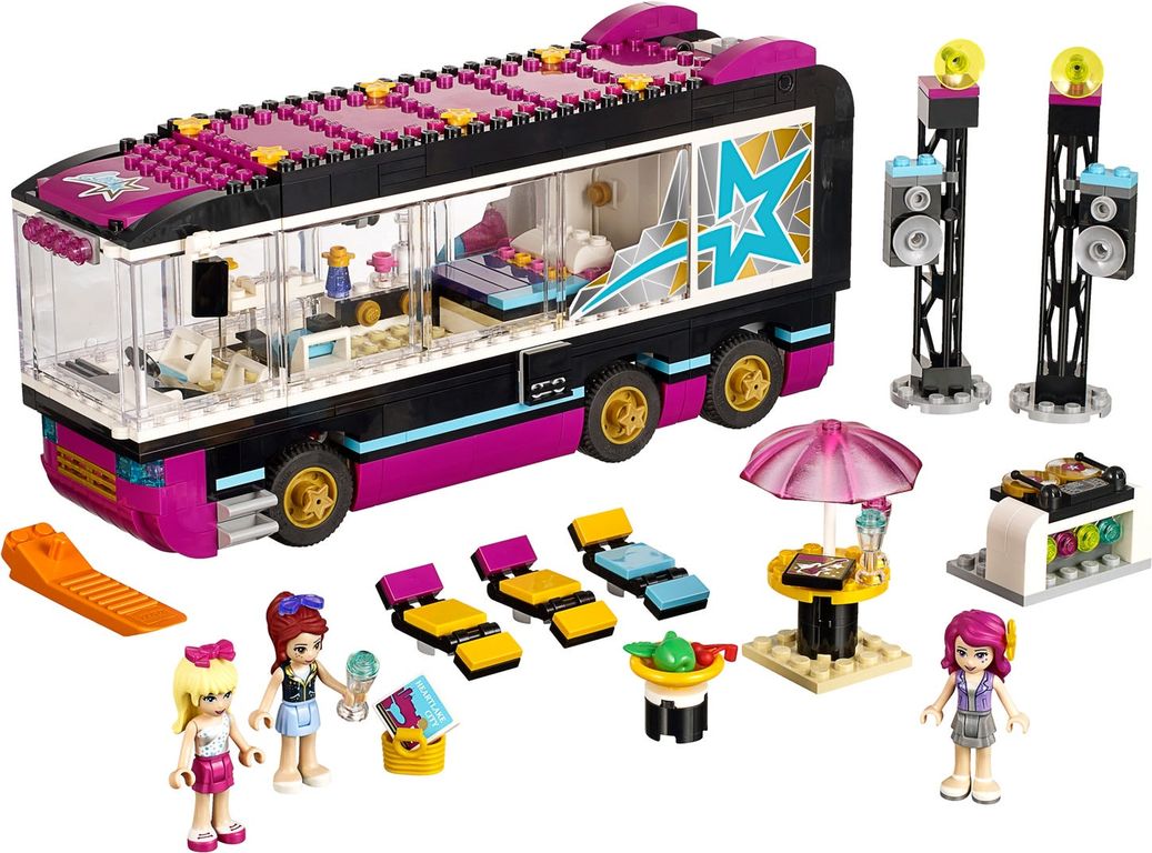 LEGO® Friends Pop Star Tour Bus components