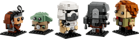 LEGO® BrickHeadz™ Il Mandaloriano e Grogu: Alleati e Cattivi componenti