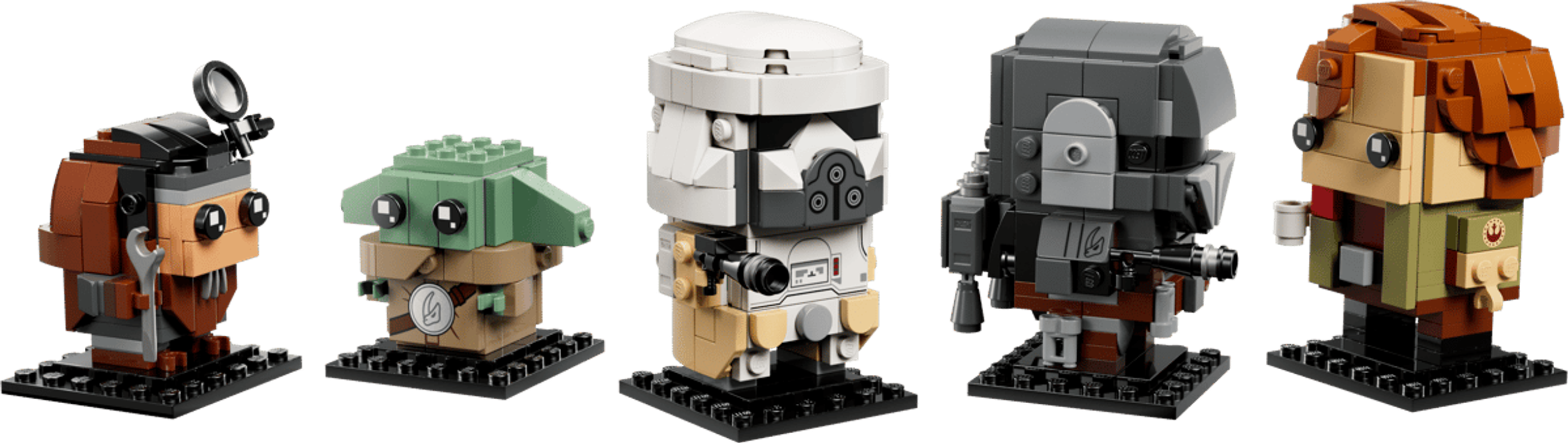 LEGO® BrickHeadz™ Il Mandaloriano e Grogu: Alleati e Cattivi componenti
