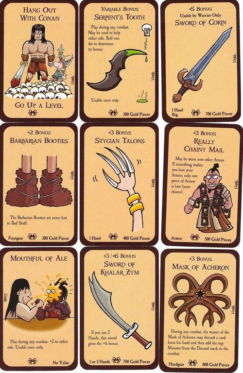 Munchkin: Conan the Barbarian kaarten