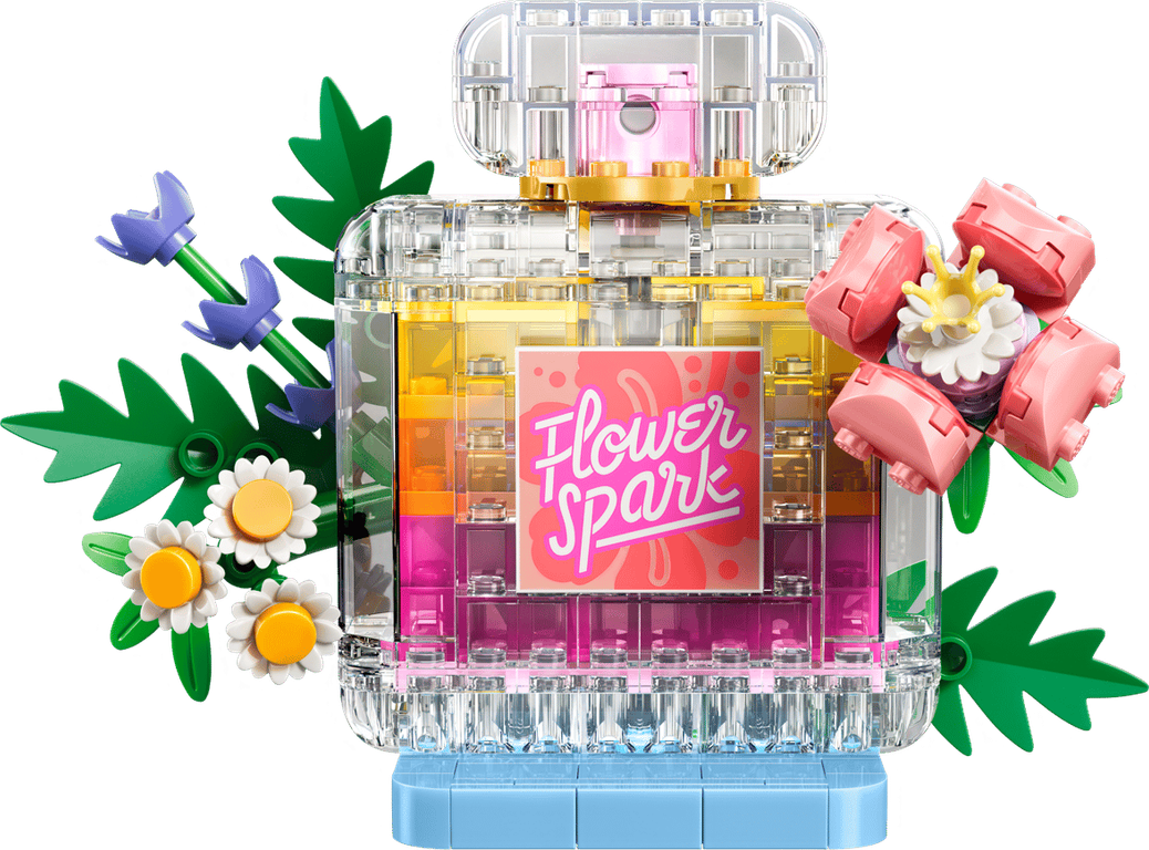LEGO® Creator Floral Decor Perfume Bottle components