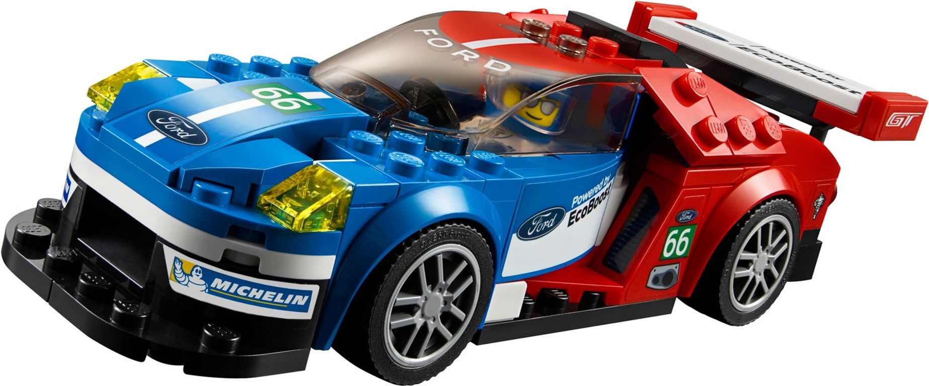 LEGO® Speed Champions Ford GT de 2016 y Ford GT40 de 1966 jugabilidad