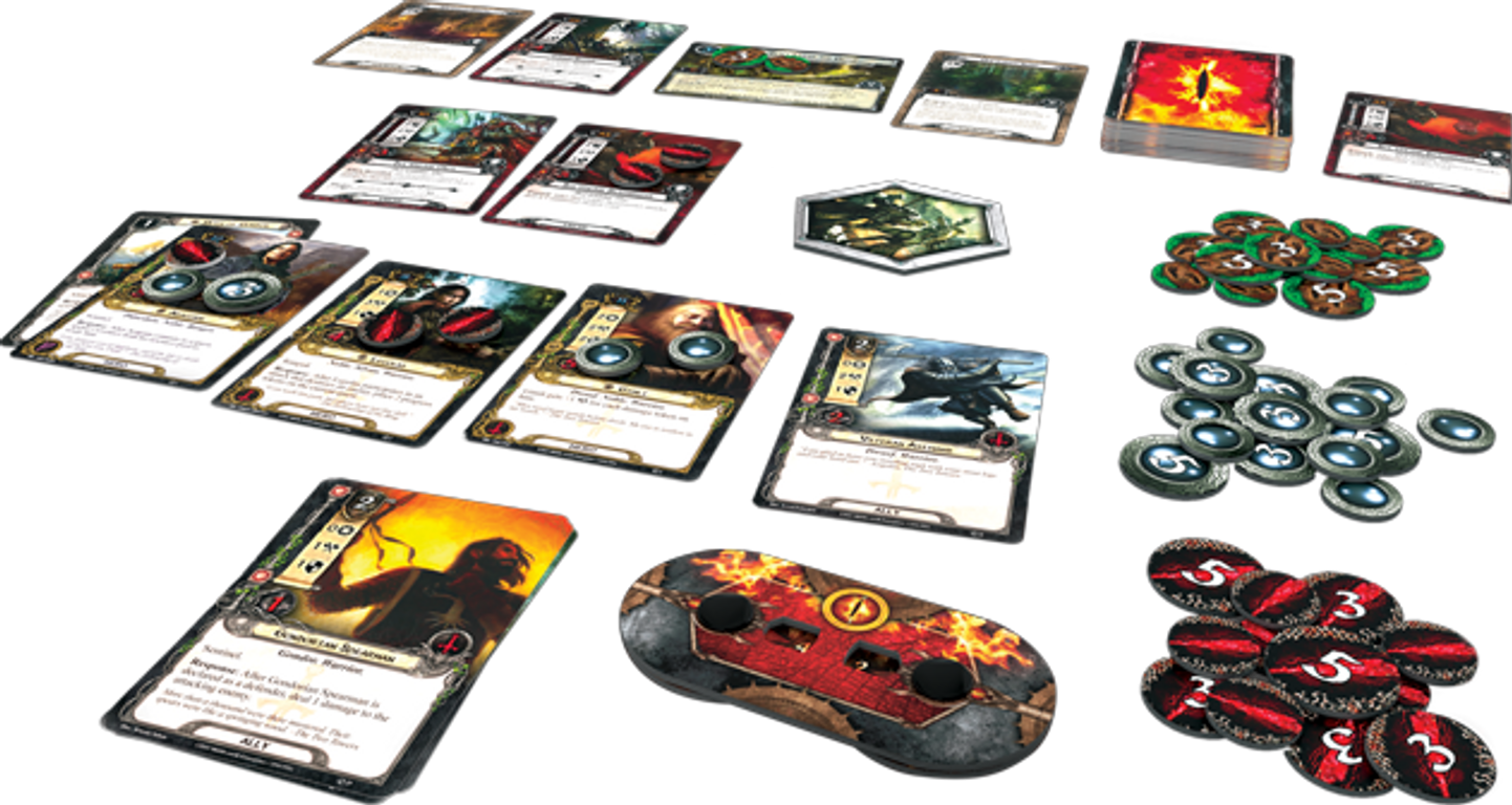 The Lord of the Rings: The Card Game – Revised Core Set components