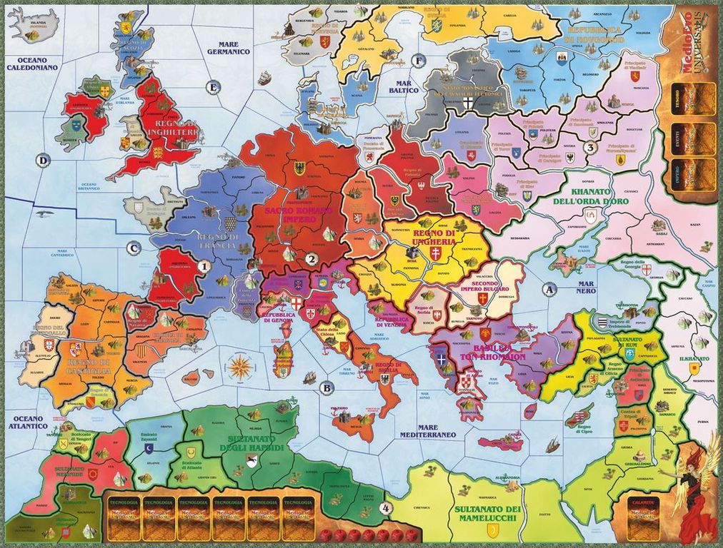 Medioevo Universale game board