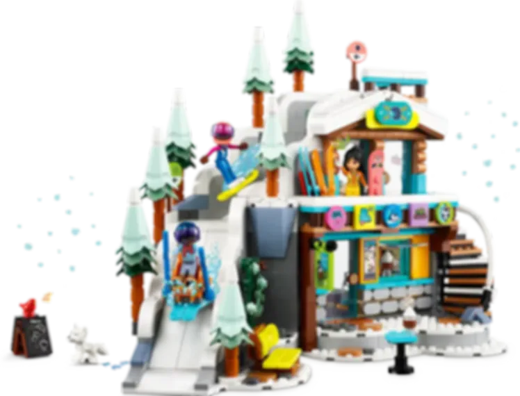 LEGO® Friends Pista de Esquí y Cafetería jugabilidad