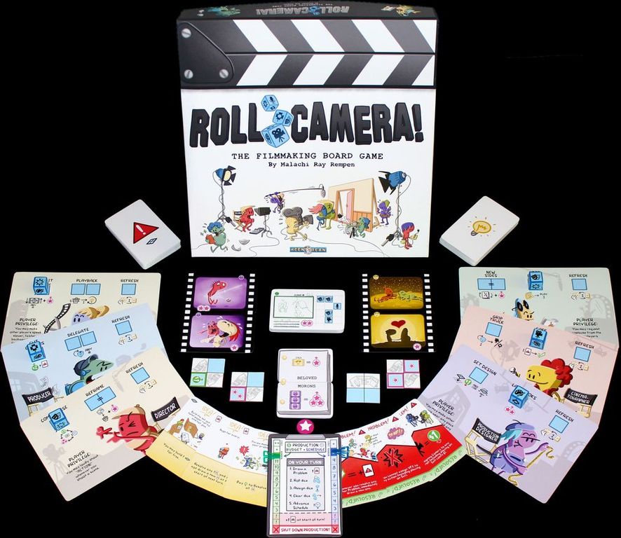 Roll Camera!: Das Filmemacher Brettspiel komponenten