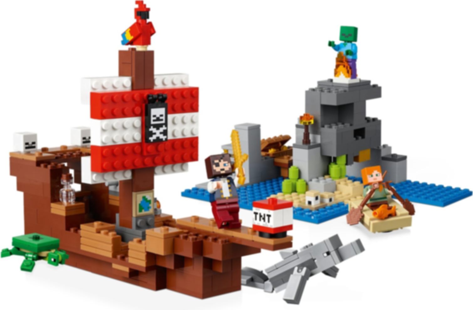 LEGO® Minecraft La Aventura del Barco Pirata jugabilidad
