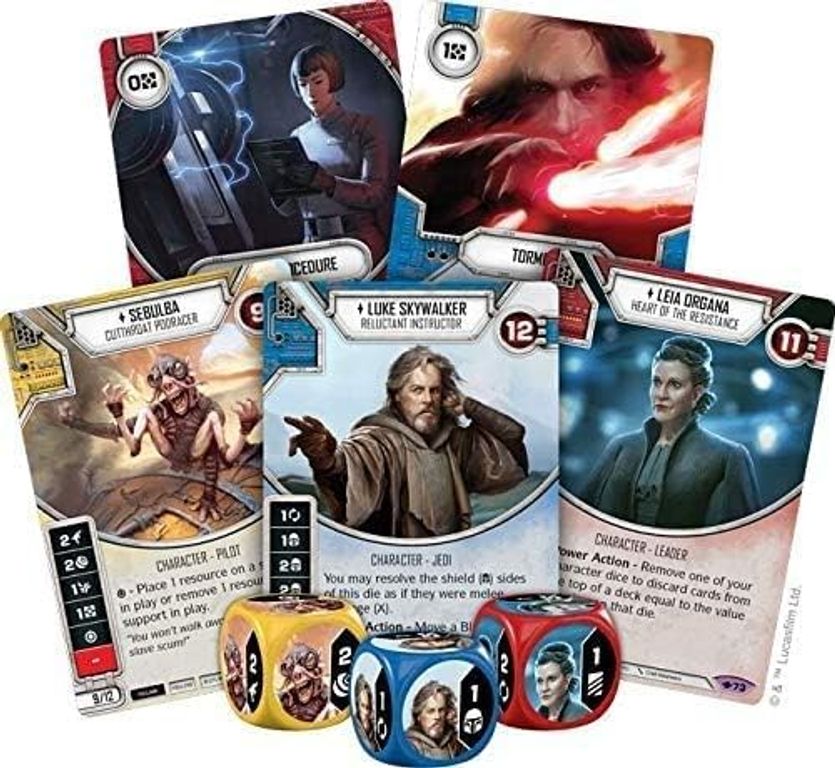 Star Wars: Destiny - Way of the Force Booster Pack componenten