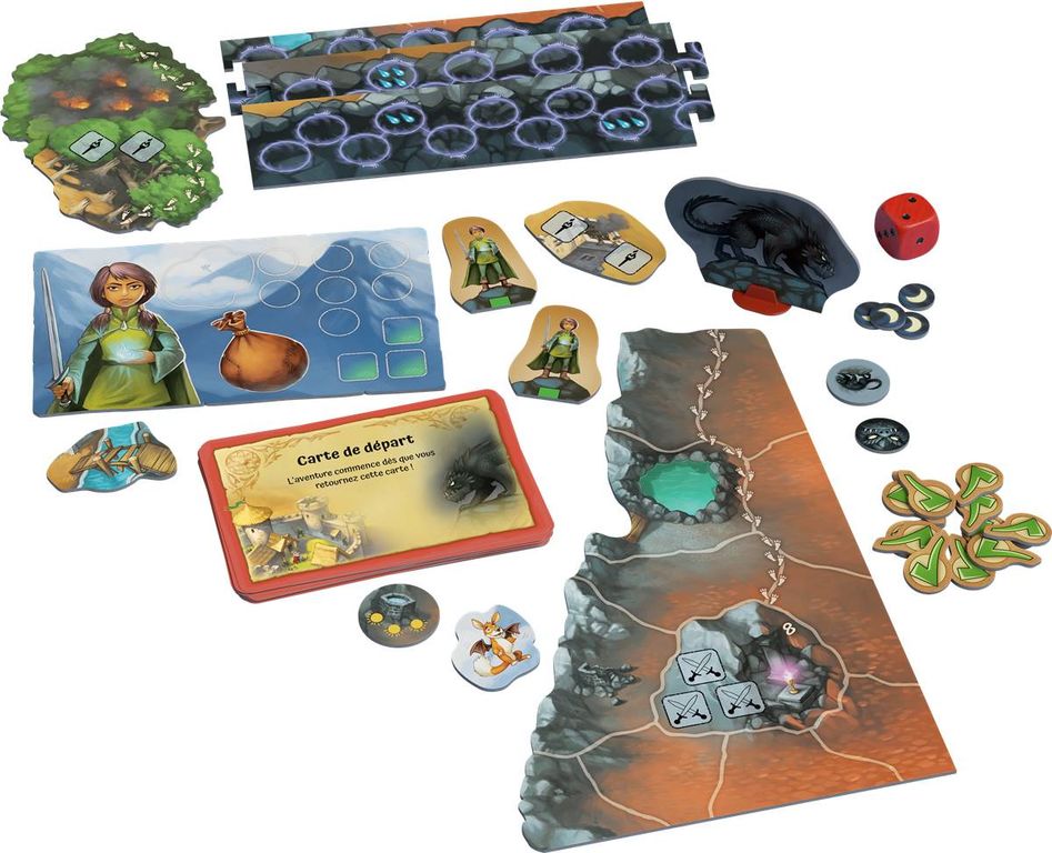 Andor: The Family Fantasy Game – The Danger in the Shadows components