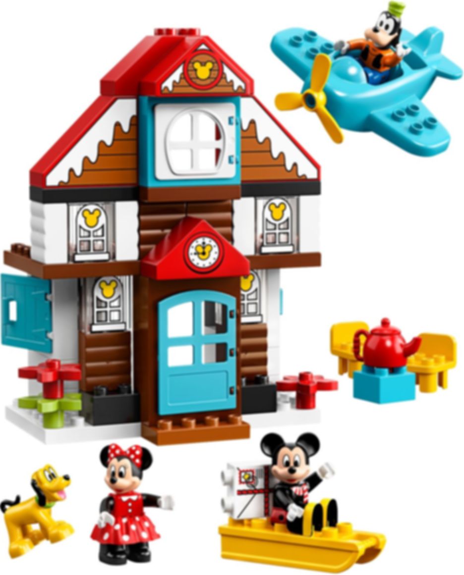 LEGO® DUPLO® Mickey's vakantiehuisje componenten