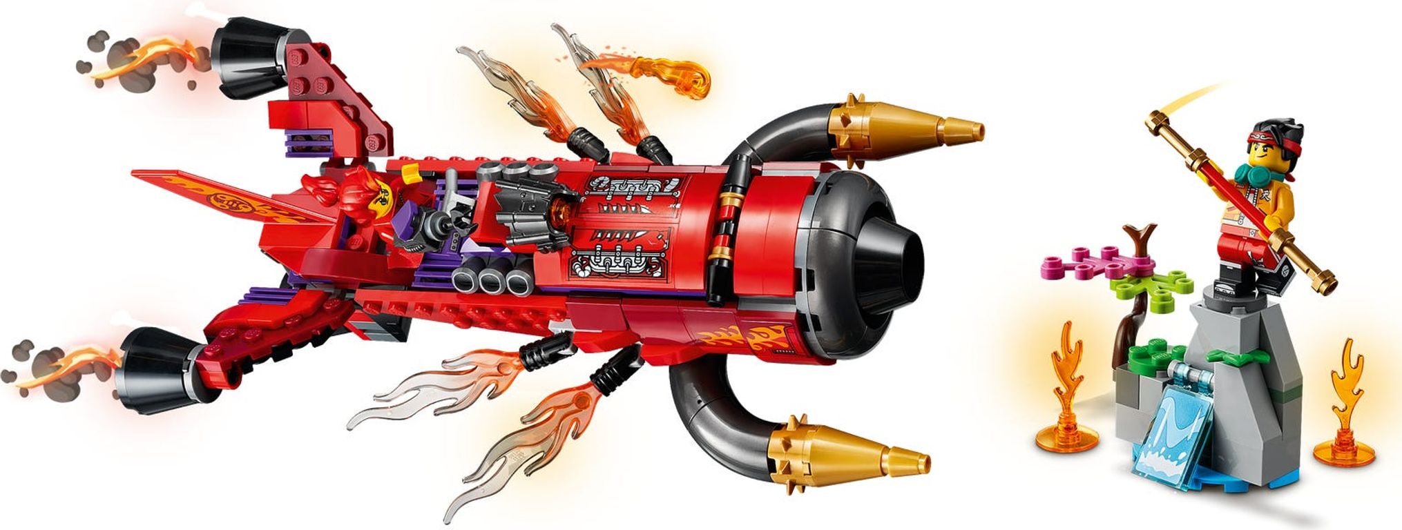 LEGO® Monkie Kid Reactor Infernal de Red Son jugabilidad