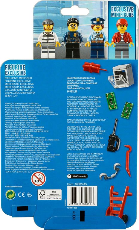 LEGO® City Polizei-Minifiguren-Zubehörset rückseite der box