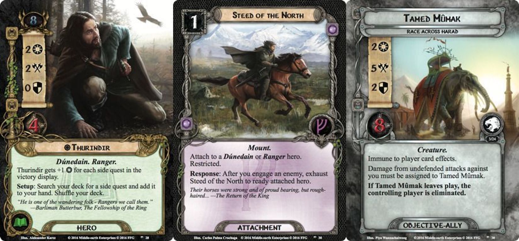 The Lord of the Rings: The Card Game - Race Across Harad cards