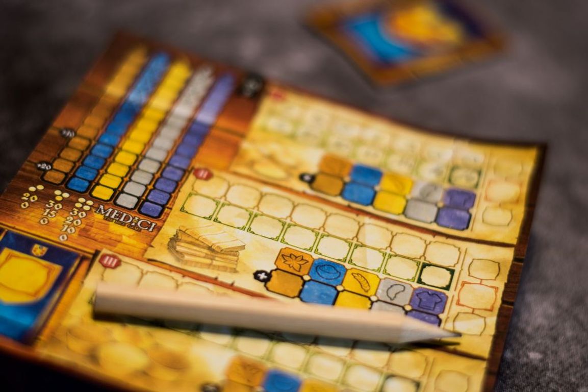 Medici: The Dice Game components