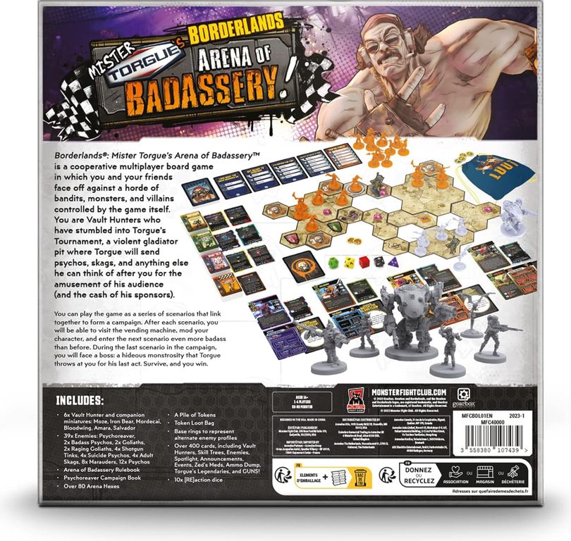 Borderlands: Mister Torgue's Arena of Badassery parte posterior de la caja