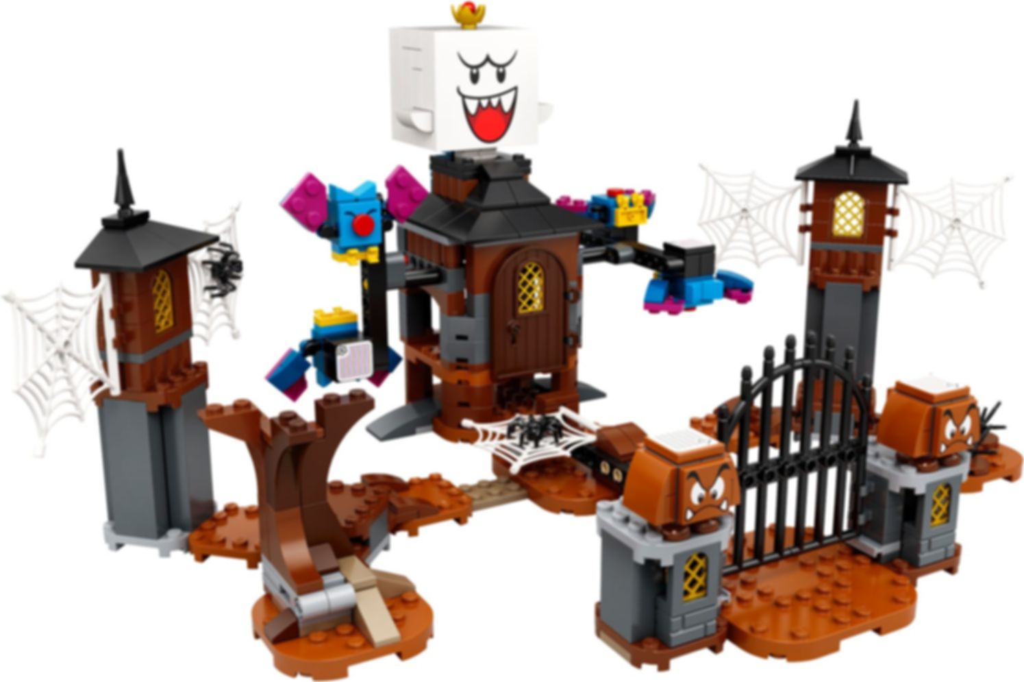 LEGO® Super Mario™ King Boo and the Haunted Yard Expansion Set components