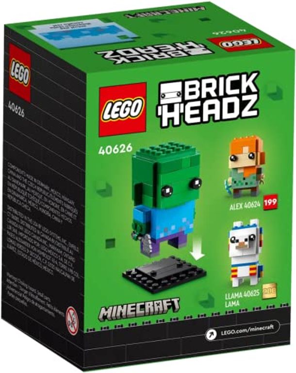 LEGO® BrickHeadz™ Zombi parte posterior de la caja