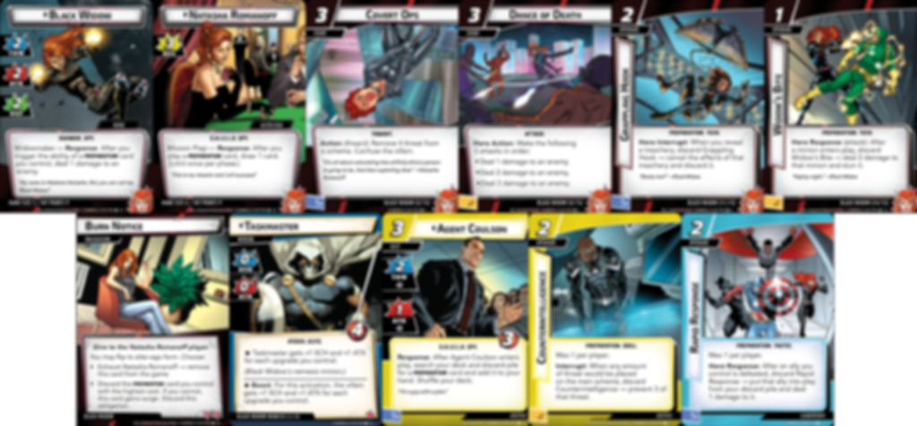 Marvel Champions: The Card Game - Black Widow Hero Pack cards