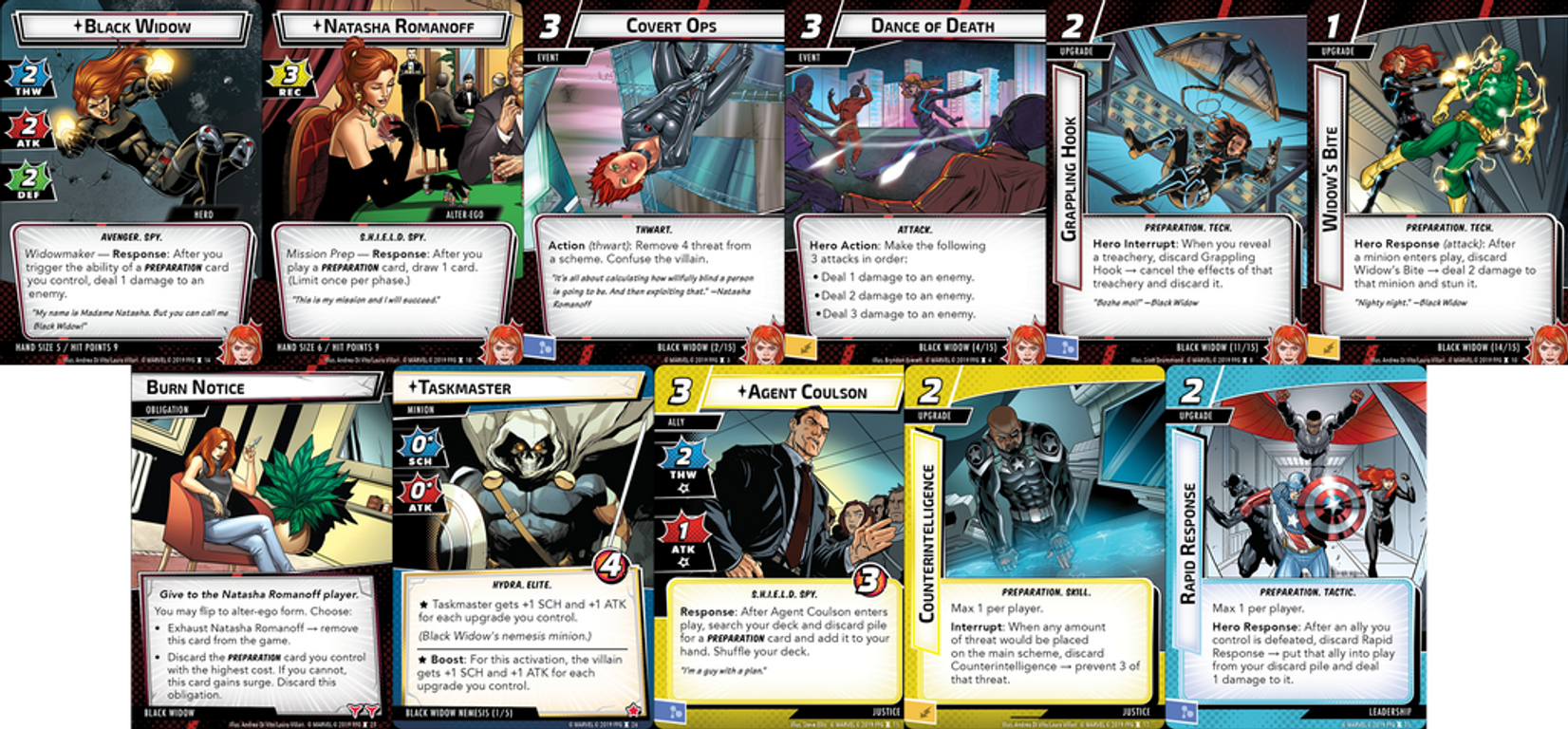 Marvel Champions: le jeu de cartes - Black Widow cartes