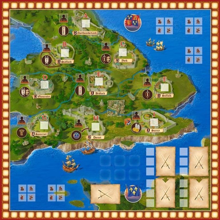 Lancaster: Big Box game board