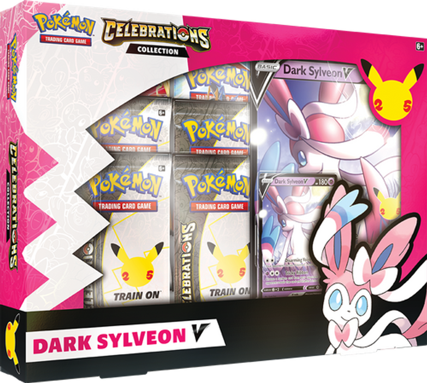 Pokemon TCG: Celebrations V Box – Lance's Charizard V & Dark Sylveon V boîte