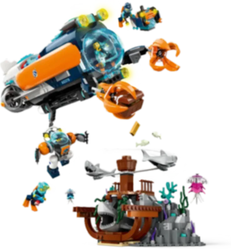 LEGO® City Duikboot voor diepzeeonderzoek speelwijze