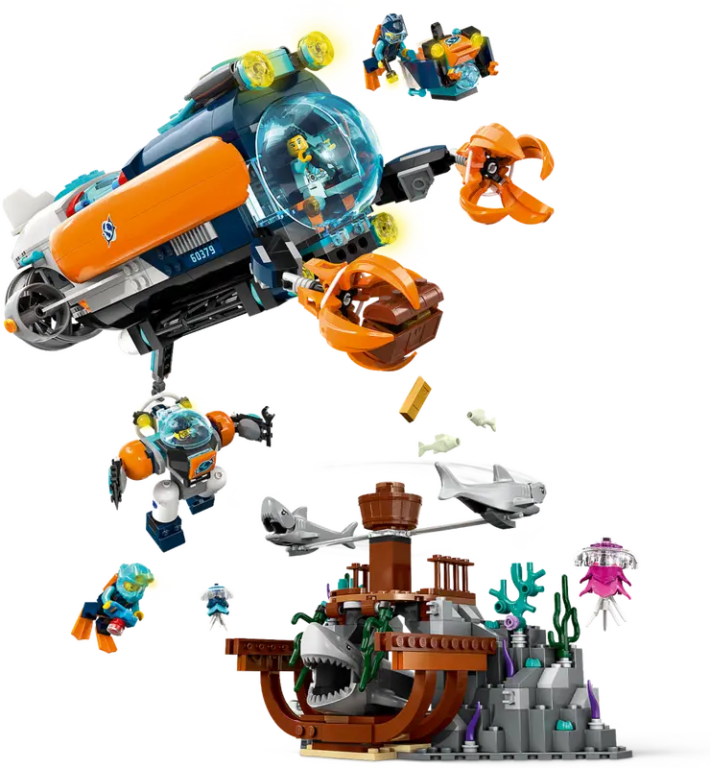 LEGO® City Le sous-marin d’exploration en eaux profondes gameplay