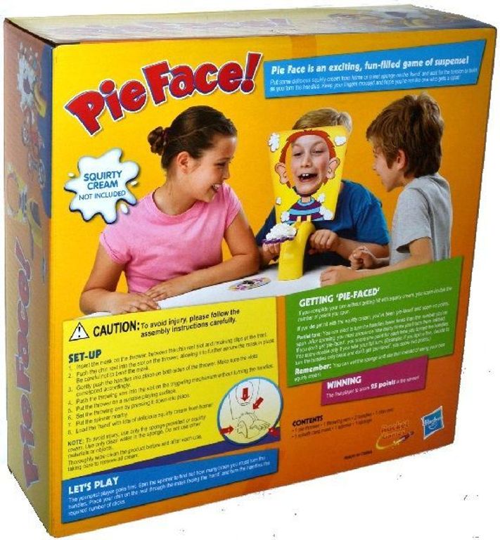 Pie Face back of the box