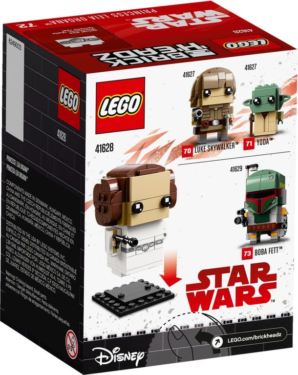 LEGO® BrickHeadz™ Prinses Leia Organa™ achterkant van de doos