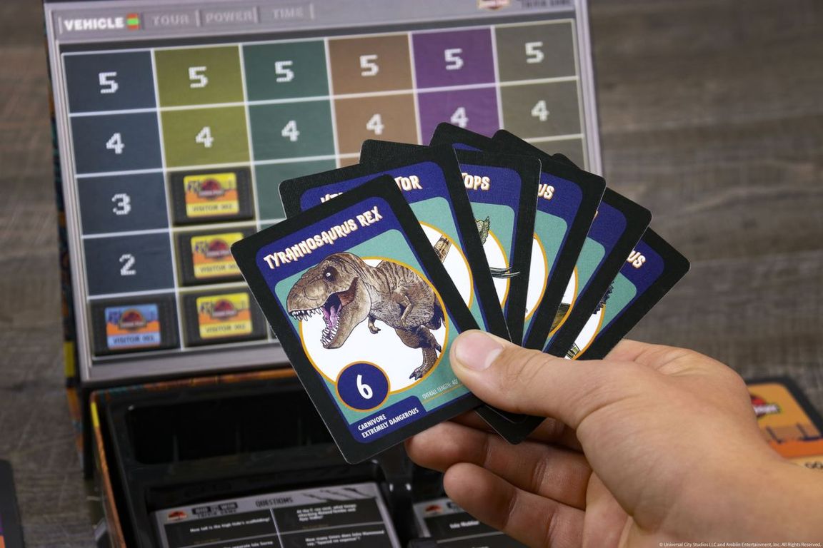 Jurassic Park: Bid to Win Trivia kaarten