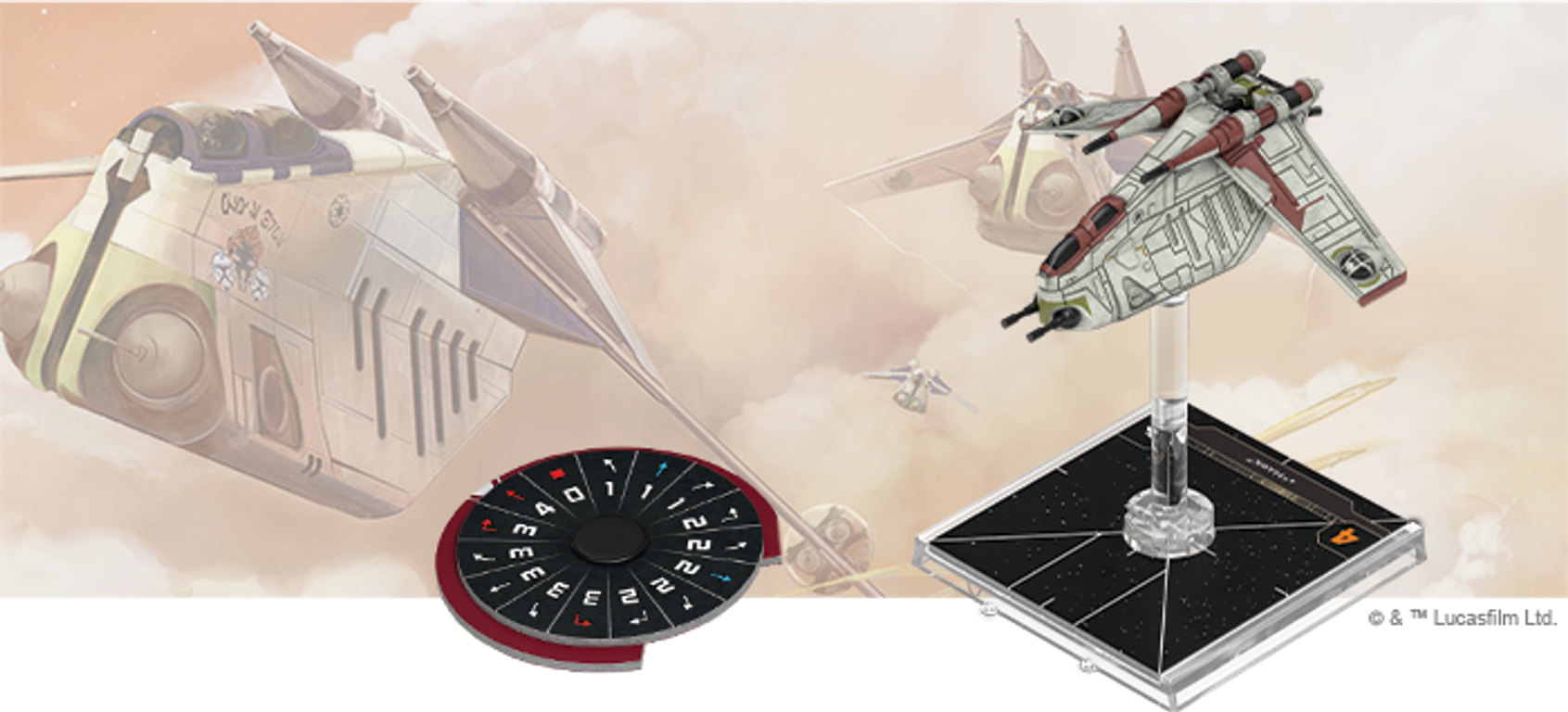 Star Wars: X-Wing (Second Edition) – LAAT/i Gunship Expansion Pack miniature