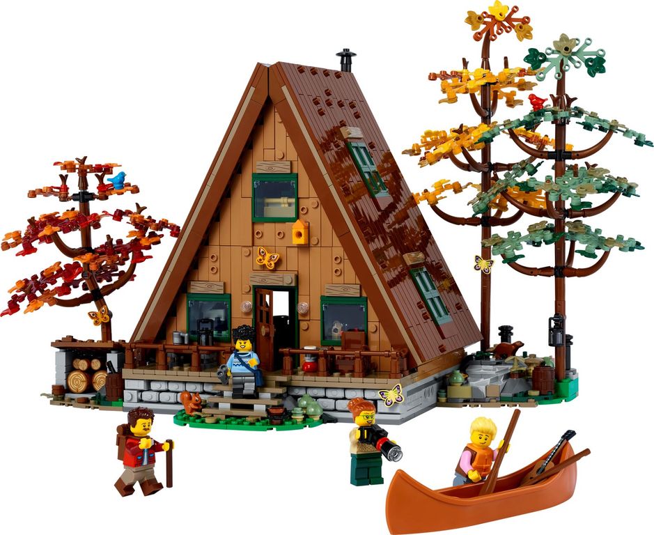 LEGO® Ideas A-Frame Cabin components