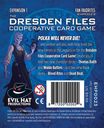 The Dresden Files Cooperative Card Game: Fan Favorites back of the box