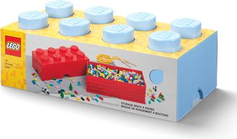 8-Stud Storage Brick – Light Blue