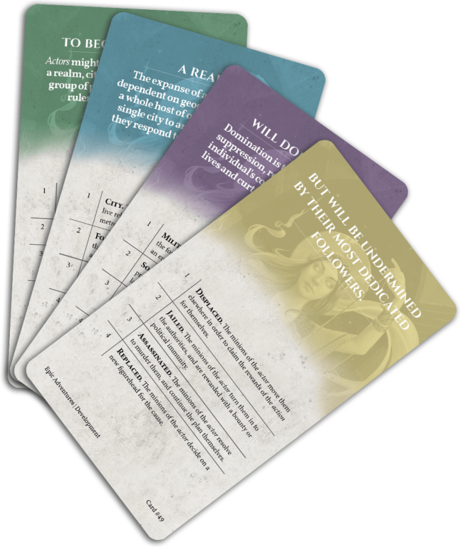 The Oracle Story Generator Box cards