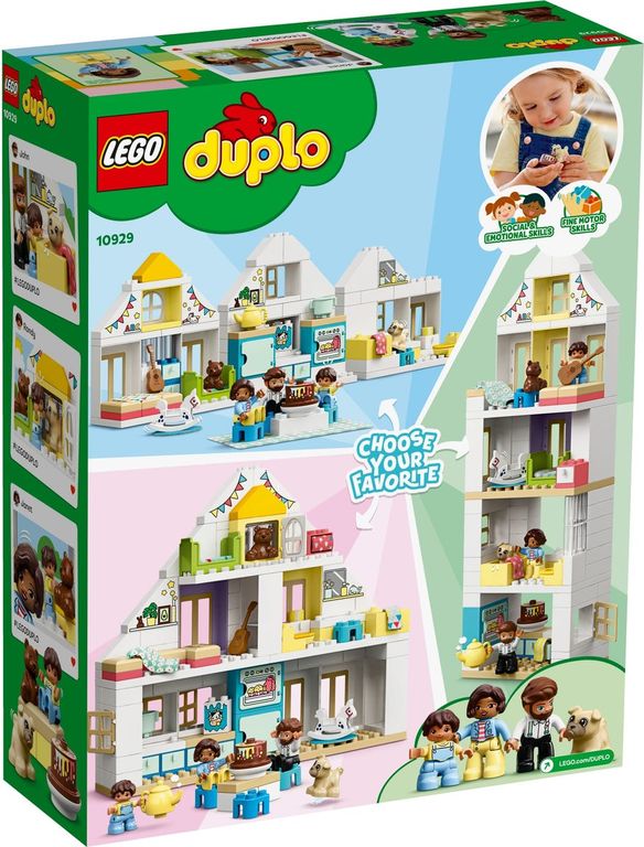 LEGO® DUPLO® Modulair speelhuis achterkant van de doos