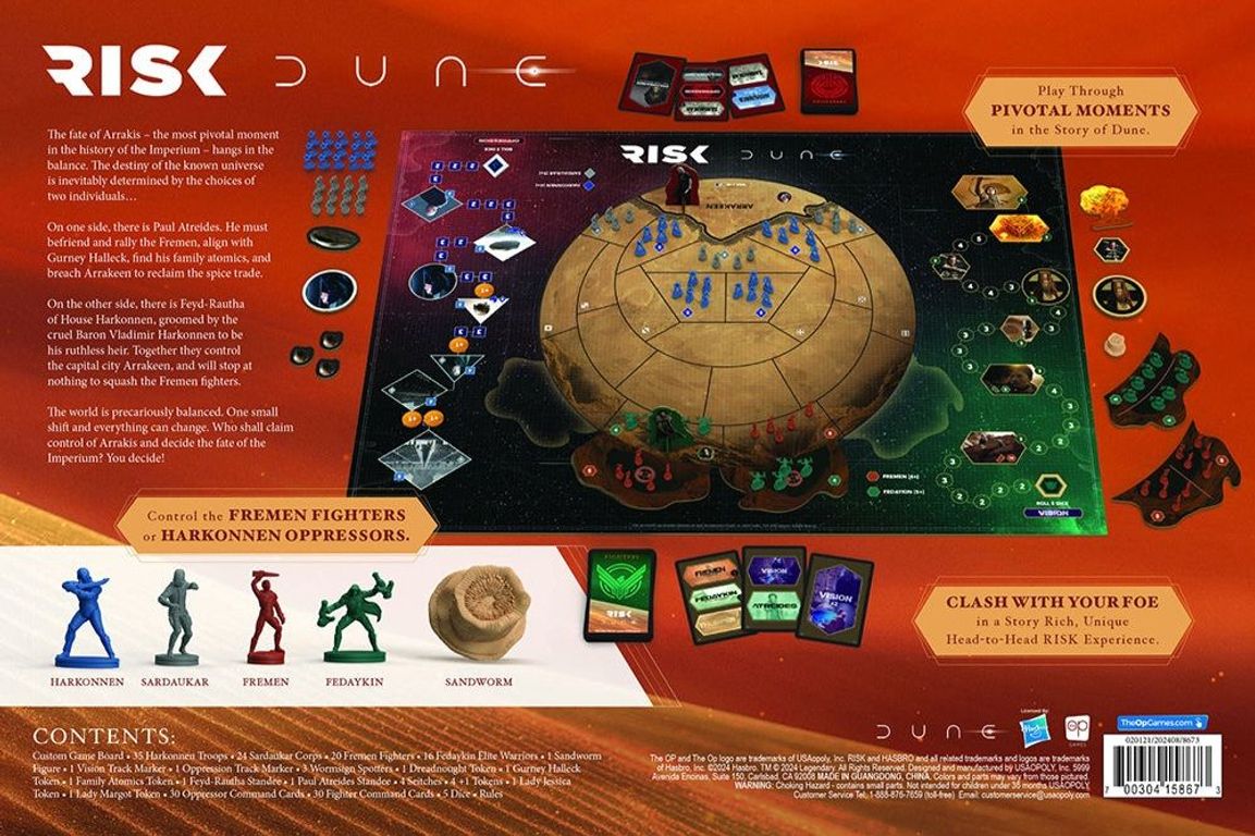 Risk: Dune back of the box